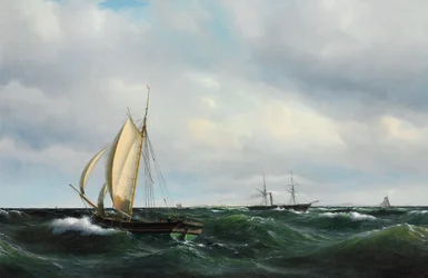 Vilhelm Melbye - Après-midi orageux à Skagerak